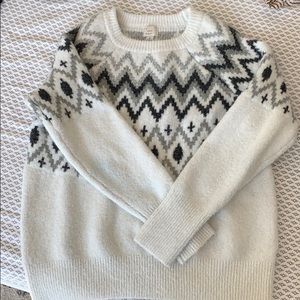 White patterned sweater